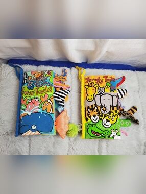 Jellycat Sea Tails and Jungly Tails Soft Sensory Activity Soft Books Babies